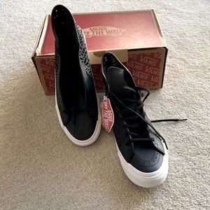 Vans , black cut- out leaves shoes. Woman size 9. New!